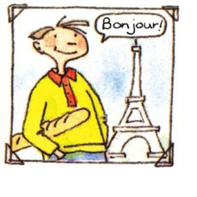 Ilustración: «Bonjour», aprender francés